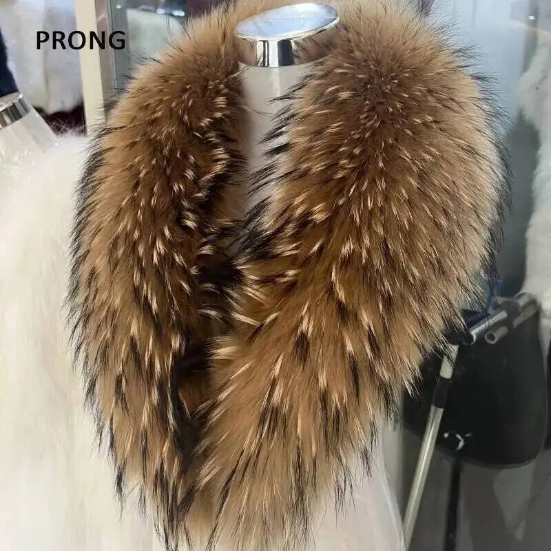 Winter Clothing Online - 자연 너구리 모피 칼라 리얼 모피