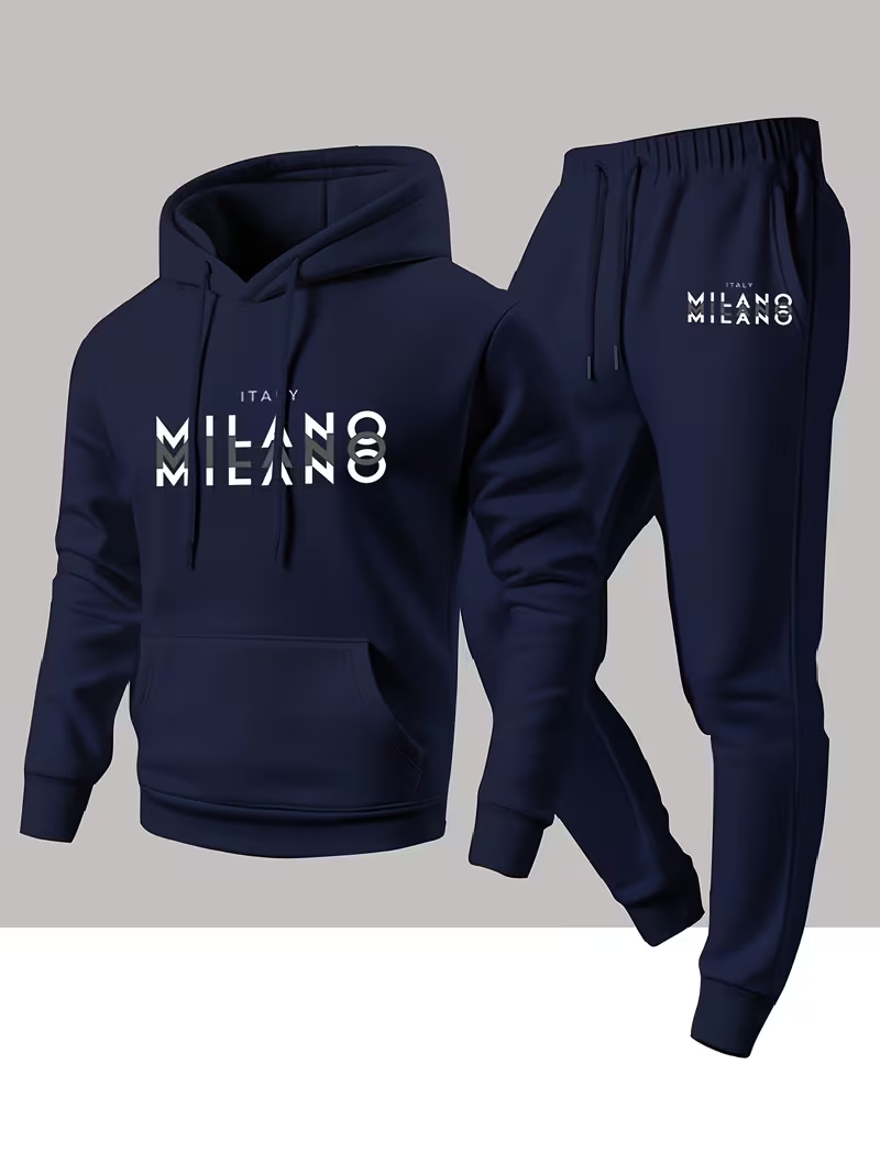Winter Clothing For Men - 남성용 인기 패션 레터 프린트 세트
