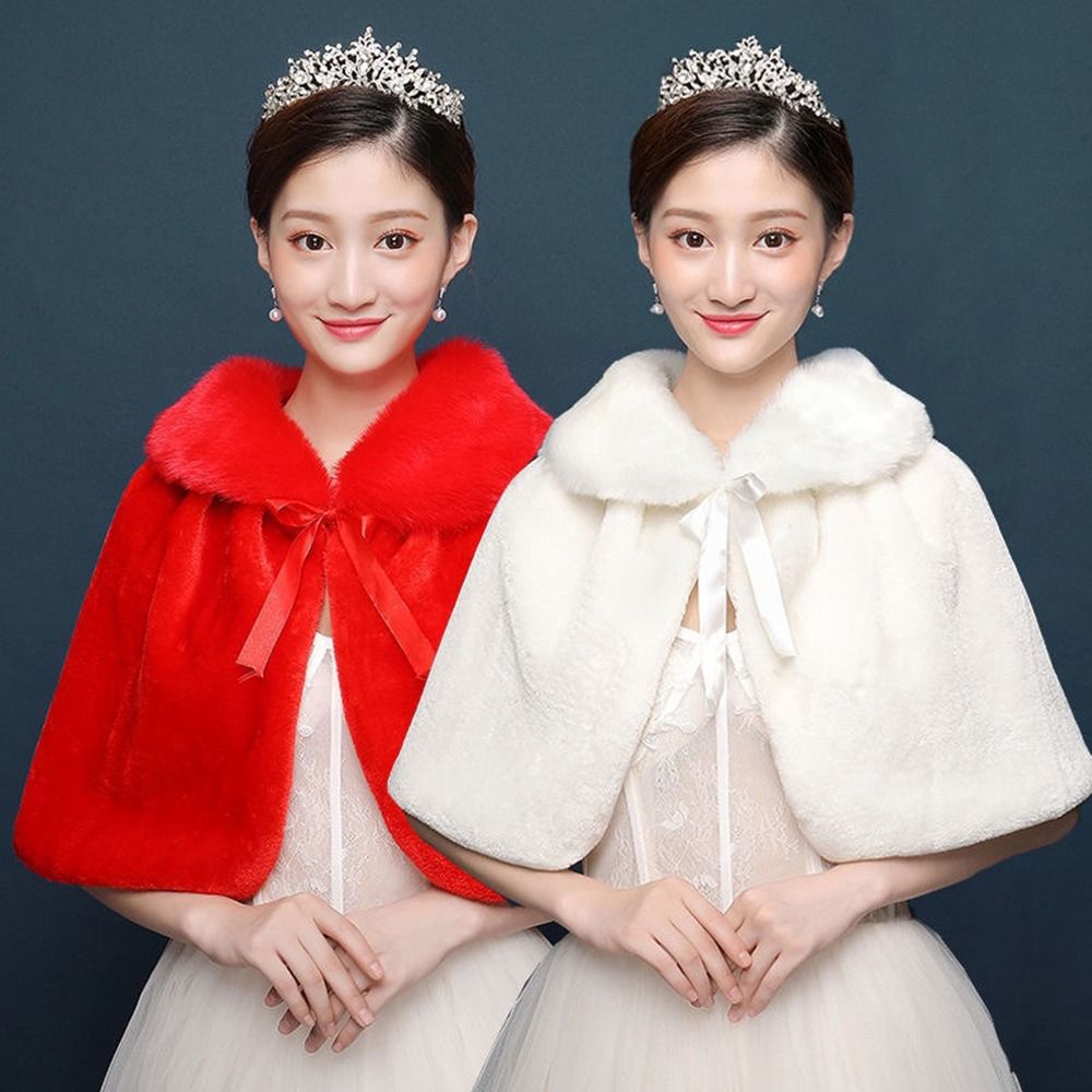 Winter Clothing Online - 화이트 여성용 겨울 두꺼운 플러시 랩