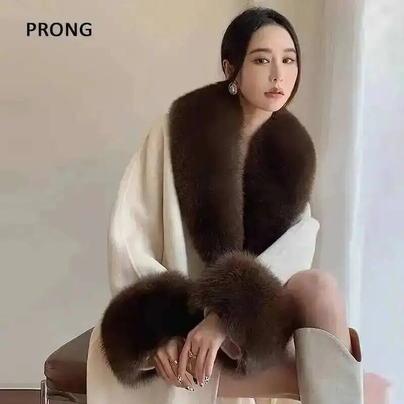 Winter Clothing Online - 100% 진짜 여우 모피 칼라 겨울