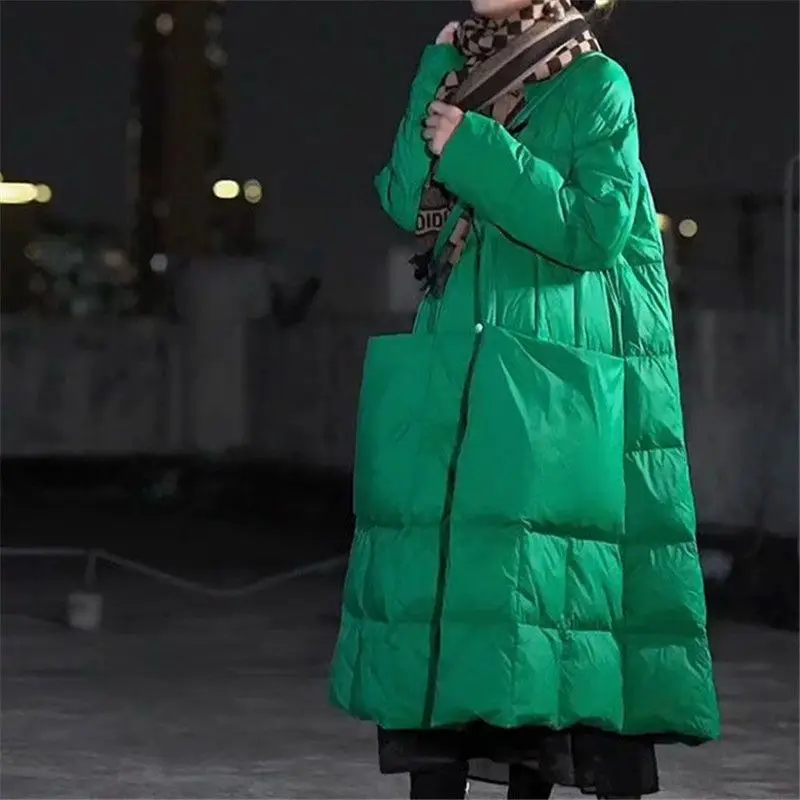 Winter Clothing Brand - 여성용 오버사이즈 롱 다운 재킷, 큰