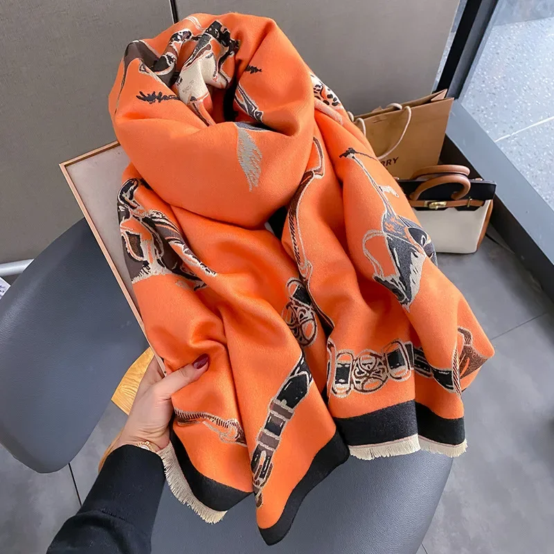 Cashmere Scarf Wrap - 2024 럭셔리 따뜻한 파시미나 목도리 여성