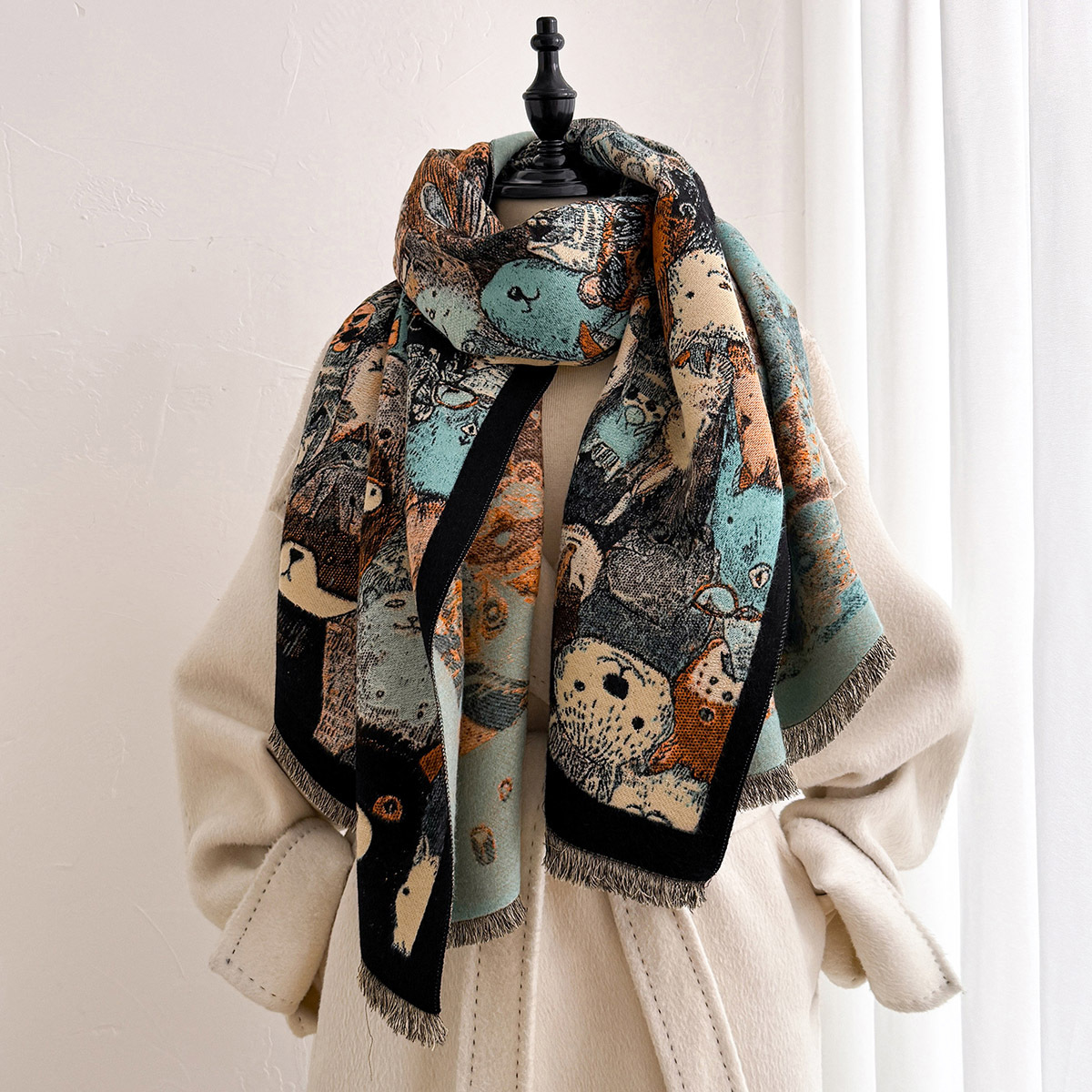 여성용 인조 캐시미어 스카프 두꺼운 따뜻한 숄 가을 프 - Cashmere Scarf Wrap 리뷰 및 가격