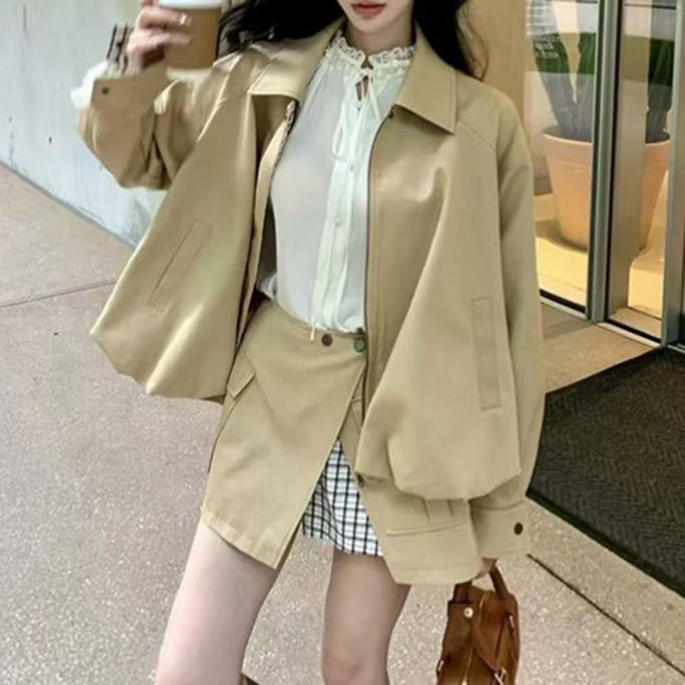 투윈스티일 카크색 스플라이스 포켓 투피스 세트 여성 라 - Winter Clothing Online 리뷰 및 가격