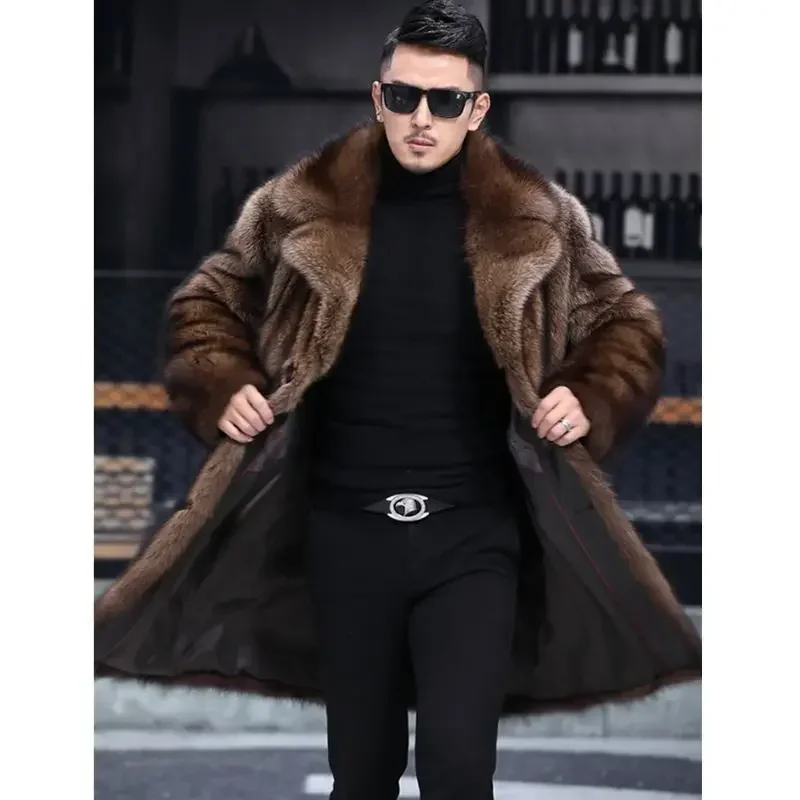 럭셔리 브랜드 남성 의류 모피 자켓 중간 길이 인조 모 - Winter Clothing Brand 리뷰 및 가격