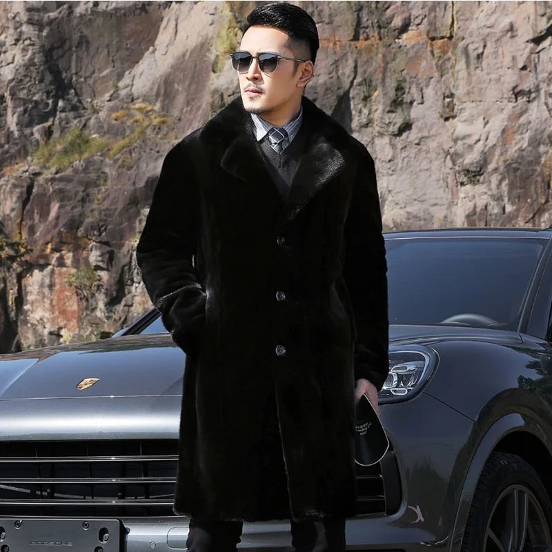 럭셔리 브랜드 남성 의류 모피 자켓 중간 길이 인조 모 - Winter Clothing Brand 리뷰 및 가격