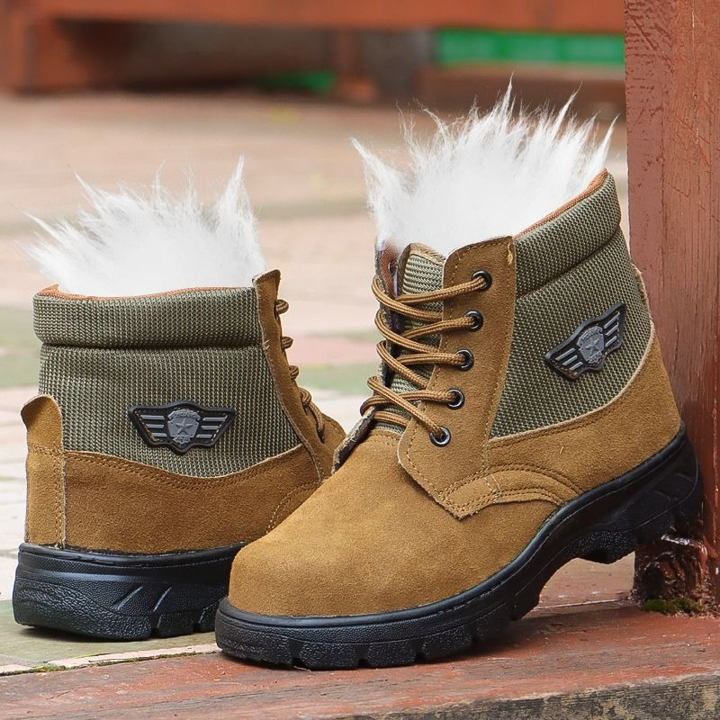 겨울 남성용 스노우 부츠 천연 가죽 울 따뜻한 아웃도어 - Snow Boot Fur Lined 리뷰 및 가격