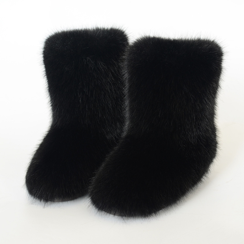 여성용 미드 튜브 겨울 스노우 부츠, 퍼 안감 따뜻한  - Snow Boot Fur Lined 리뷰 및 가격