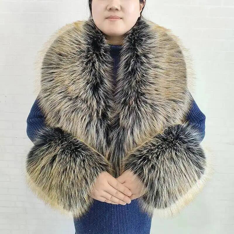 큰 사이즈 여성용 인조 여우털 스카프 겨울 재킷 따뜻한 - Winter Clothing Online 리뷰 및 가격