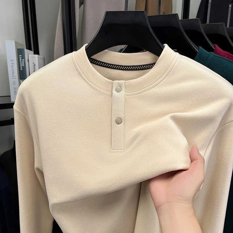 남성용 루즈핏 헨리 풀오버 크루넥 투버튼 긴소매 부드러 - Winter Cloth 리뷰 및 가격