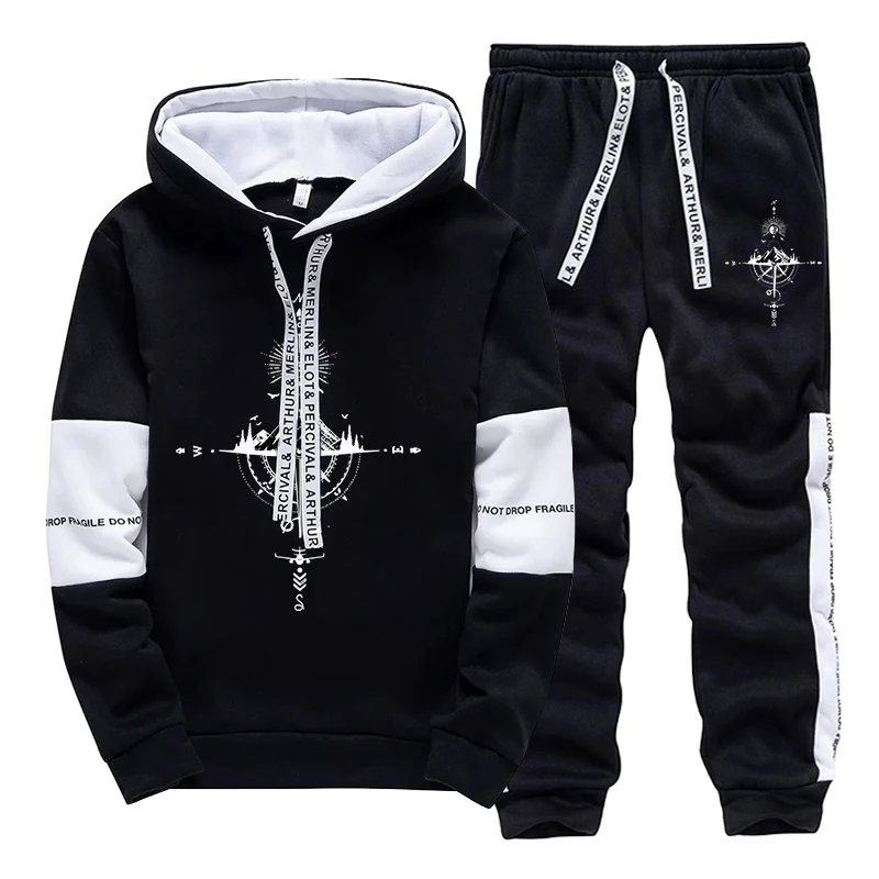 새로운 가을 겨울 남성 트레이닝복 패션 캐주얼 후드 스 - Winter Clothing For Men 리뷰 및 가격