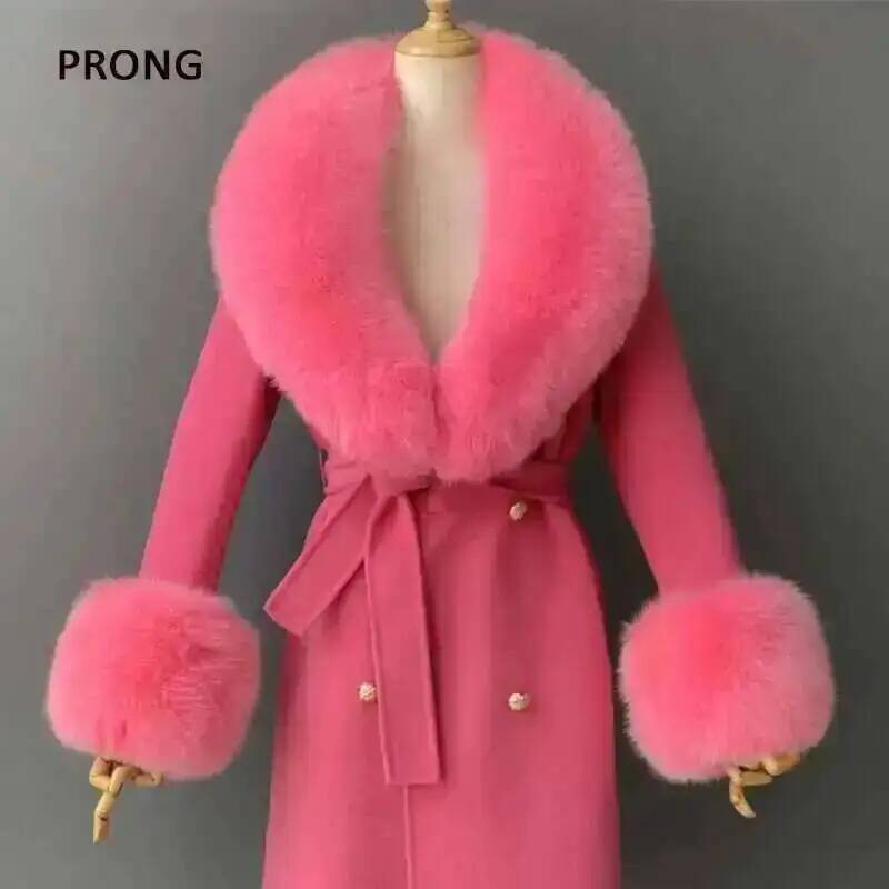 리얼 모피 칼라와 커프스 세트 겨울 코트 액세서리 여성 - Winter Clothing Online 리뷰 및 가격