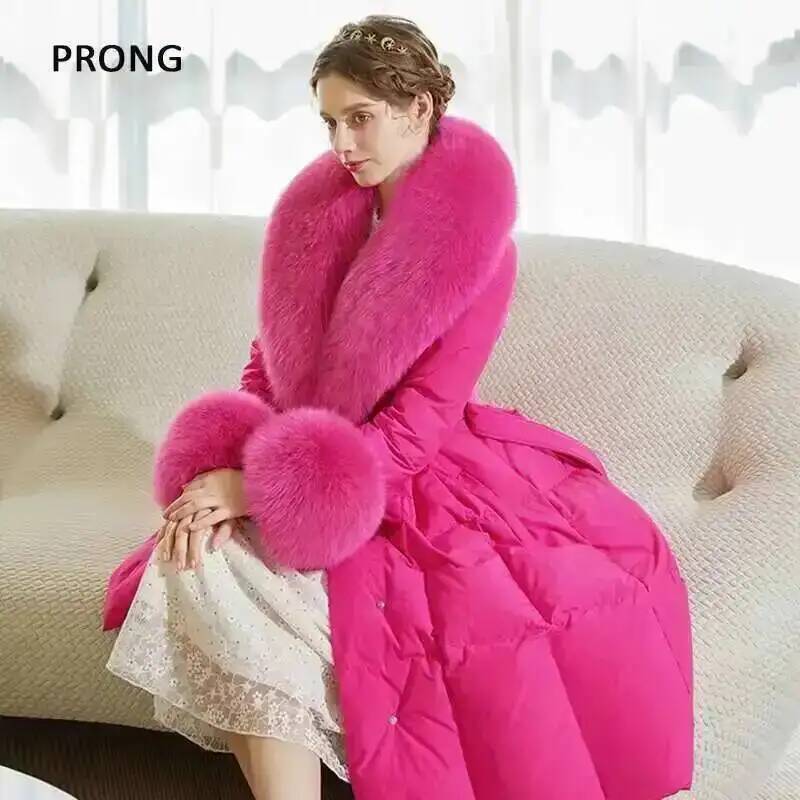 100% 진짜 여우 모피 칼라 겨울 코트 재킷, 모피  - Winter Clothing Online 리뷰 및 가격